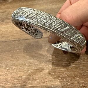 Judith Ripka Sterling CZ Cuff Bracelet